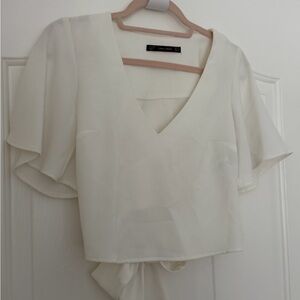 Zara white top
